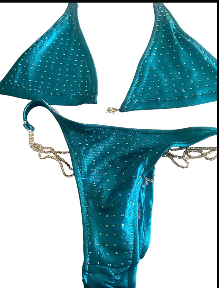 Blue Rhinestone Competition /Glamour Bikini