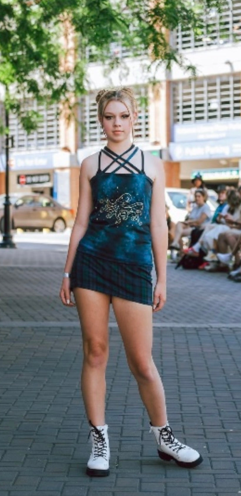 Green and Blue Plaid MiniSkirt